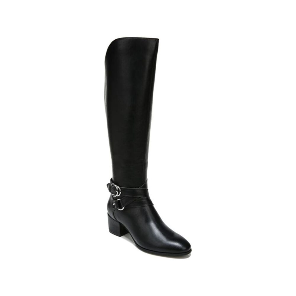 LIFE STRIDE VELOCITY Womens Black Cushioned Oakley Almond Toe Zip-Up Boots 6.5 M